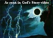 Jesus on cross as in Gospel film illustrating central theme of Bible plan of salvation