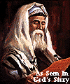 prophet with scroll in Gospel film illustrates importance  of Old Testament writings and Old Testament prophecies